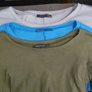 Lot of 3 High-low 3/4 sleeve tops